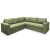 Угловой диван Ольборг Оливковый рогожка
