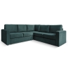 Угловой диван Ольборг Темно-зеленый велюр