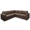 Угловой диван Ольборг Коричневый рогожка